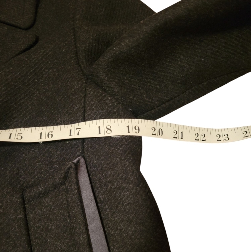 Coach 1941 Double Breasted Wool‎ Pea Coat Women's Size 10 Black w/ Gold Buttons - Picture 7 of 12
